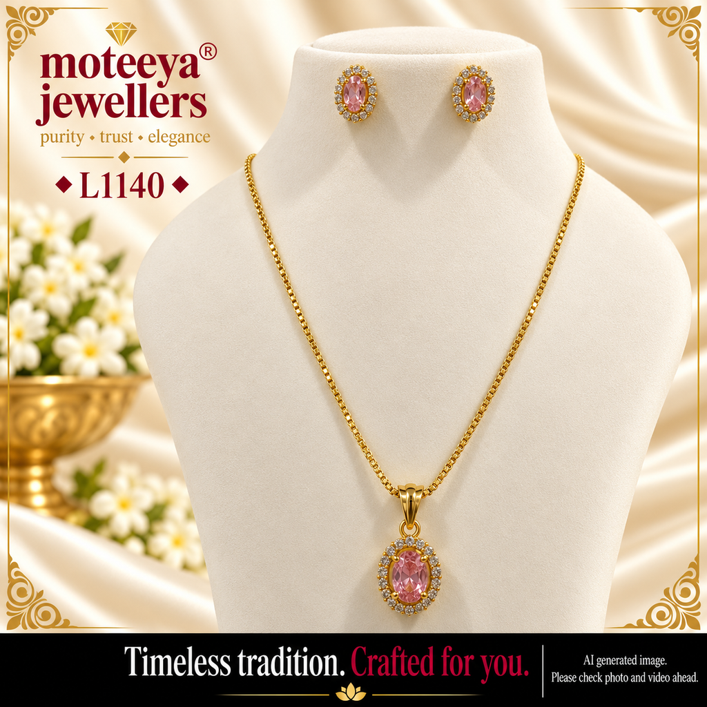 Single stone locket set L1140 1140