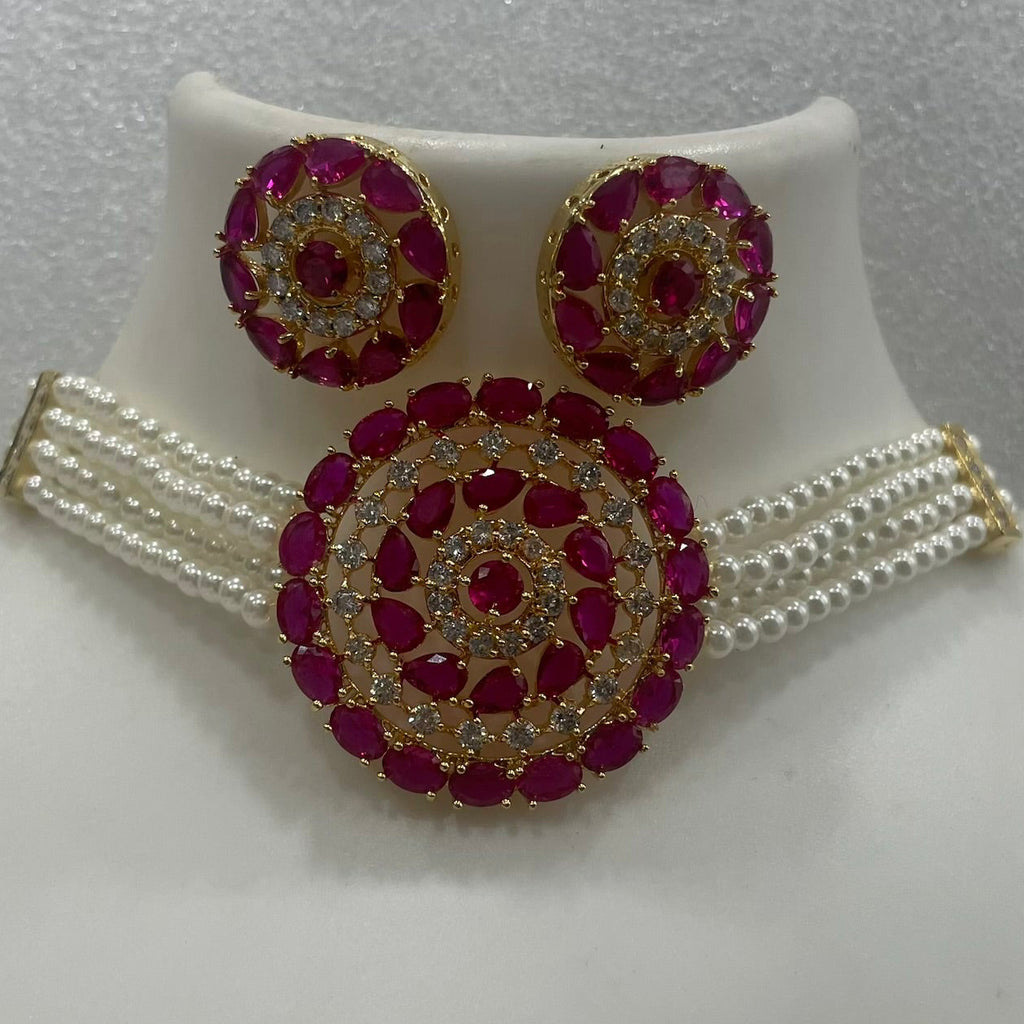 AD and Pearl Choker CH1105
