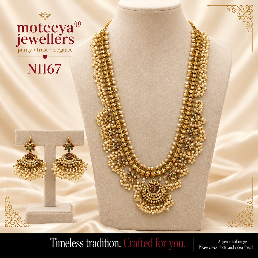 Antique finish long necklace N1167 1167