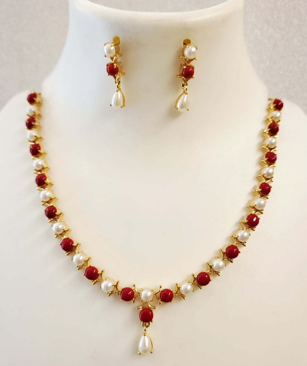 Moti Coral Necklace m576 576