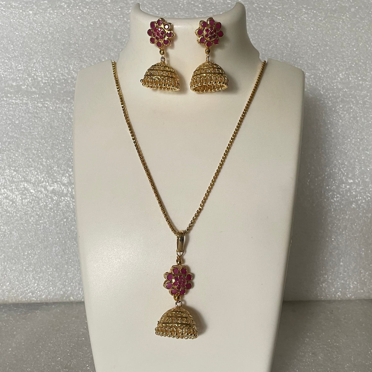 Ghumti rubi color locket set L1135 1135