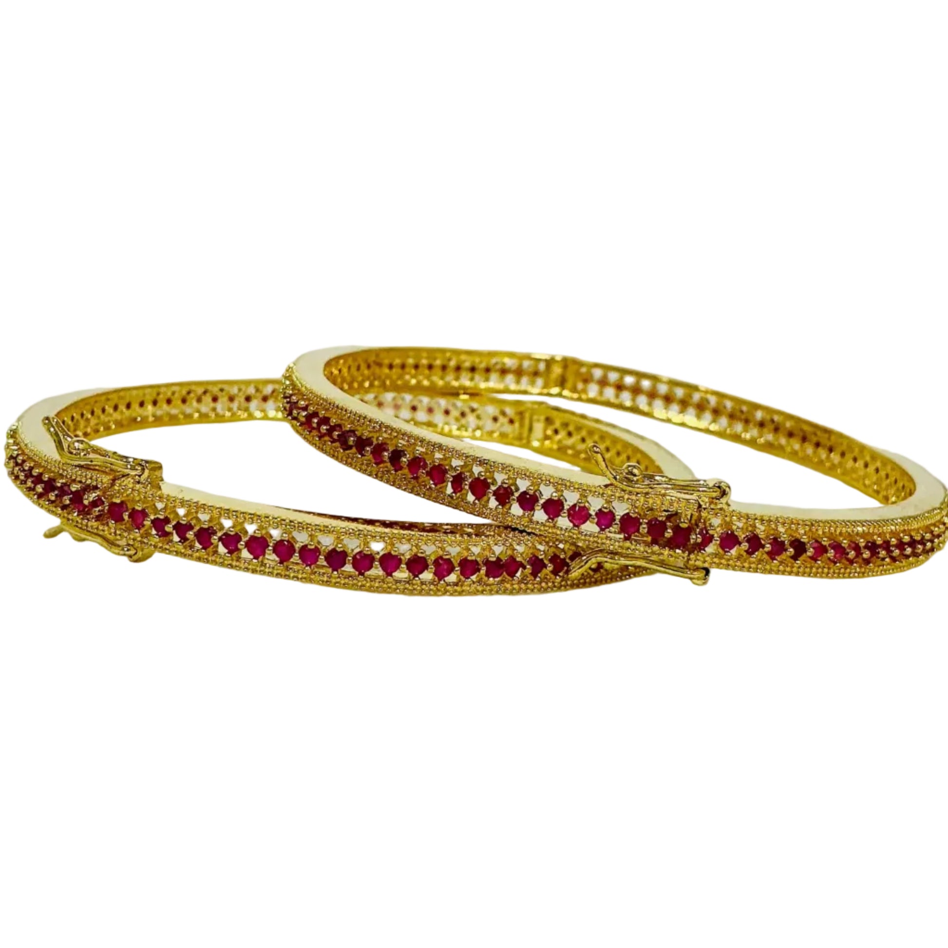 Delicate Ruby Color Bangles m462 462