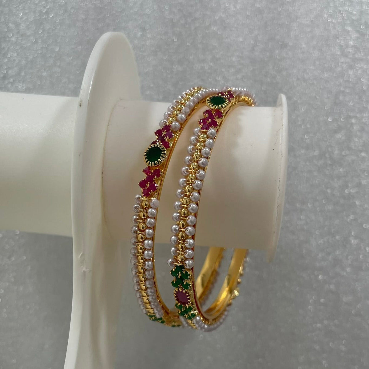 Red green Moti Bangles B1111 1111
