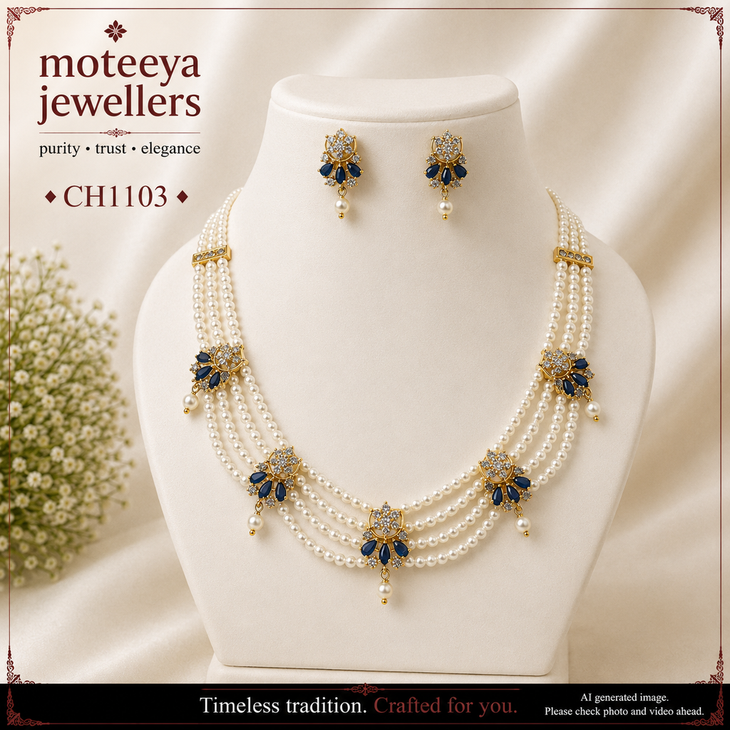 AD and pearl choker CH1103