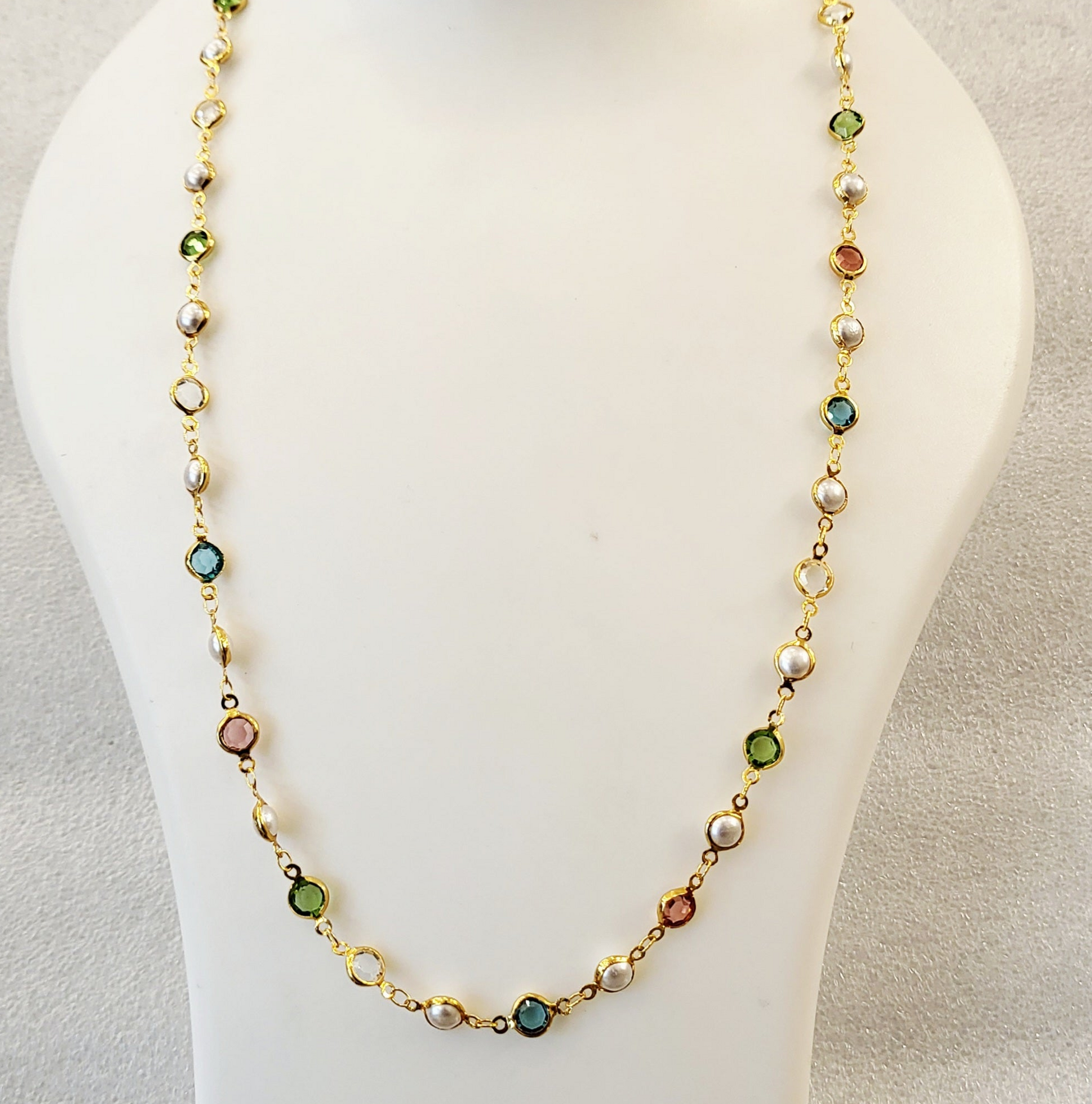 Multi Colour Necklace Set with Bracelet m646 646