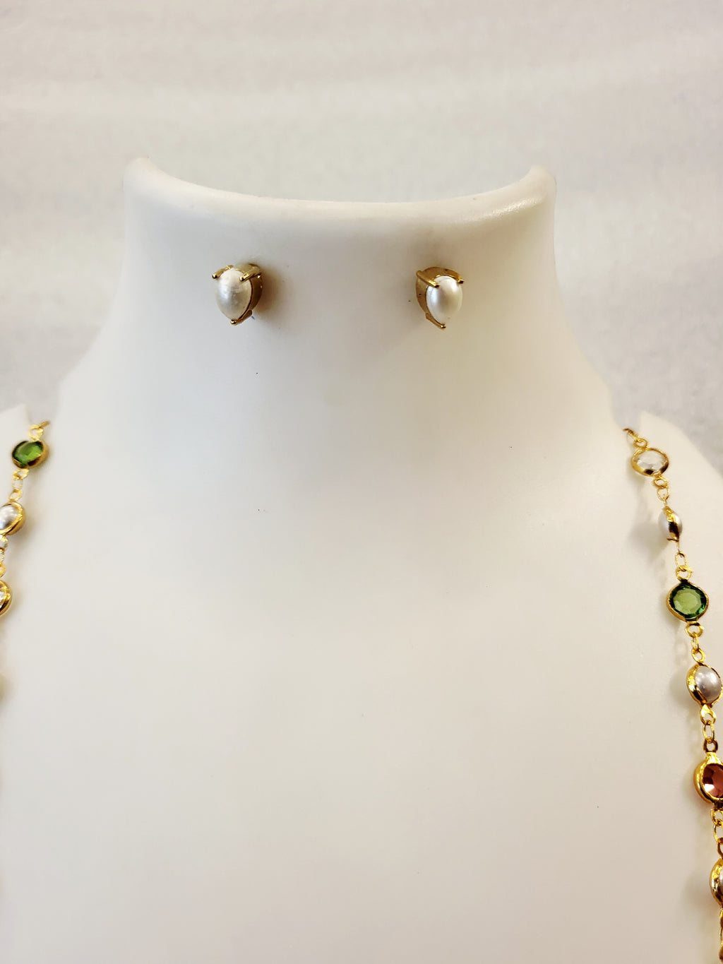 Multi Colour Necklace Set with Bracelet m646 646