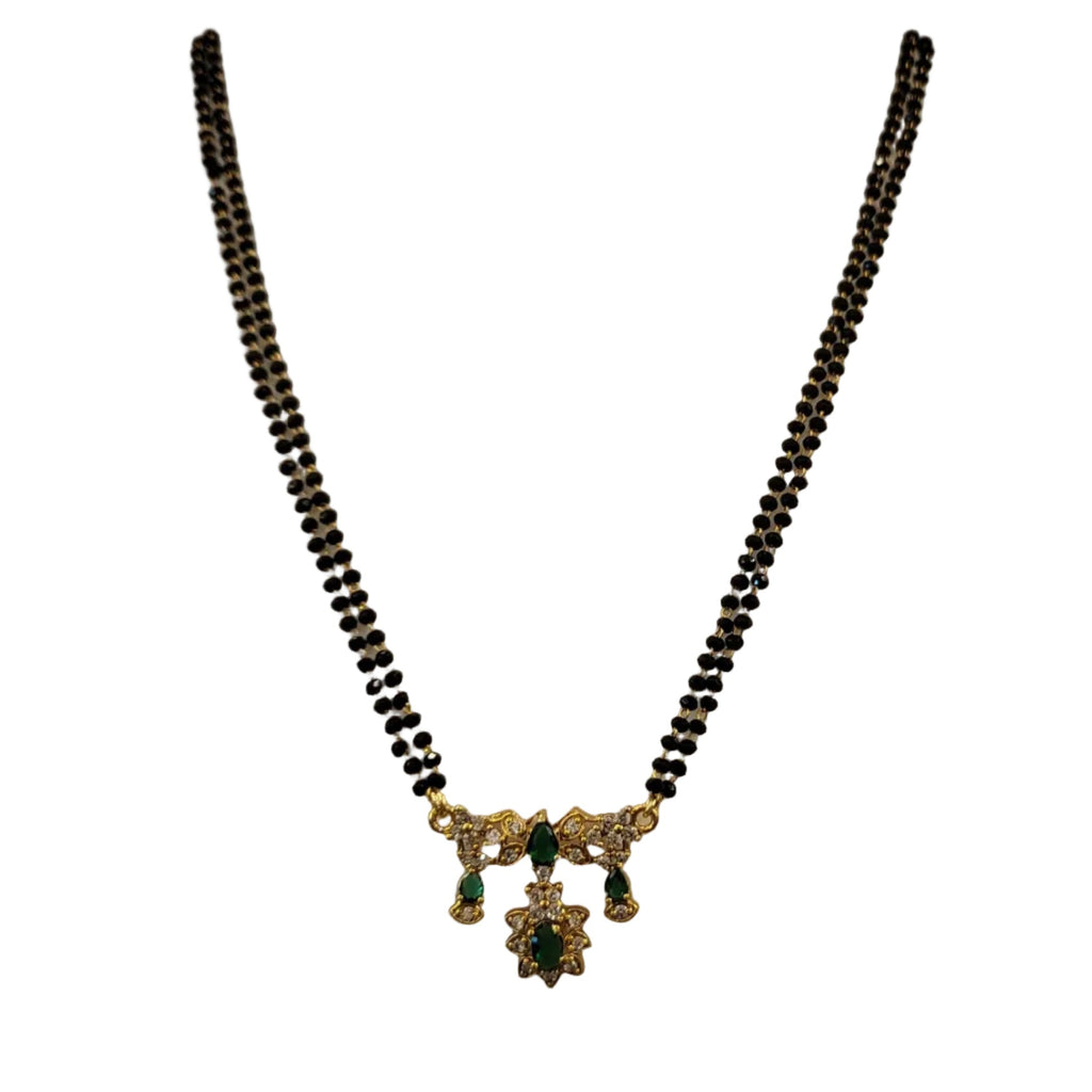 Green AD Crystal Mangalsutra m597