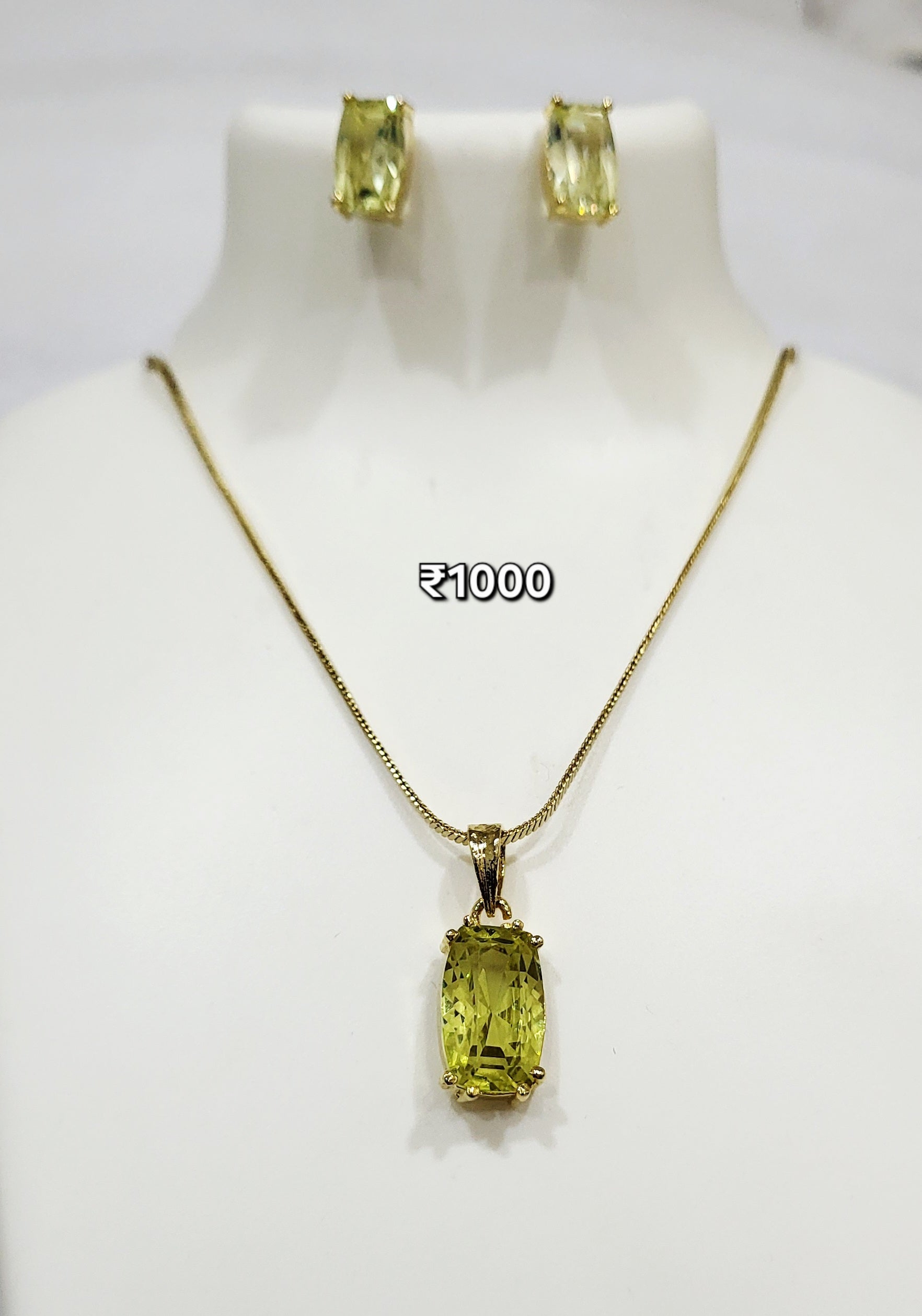 Peridot Colour Cut Stone Set m595 595
