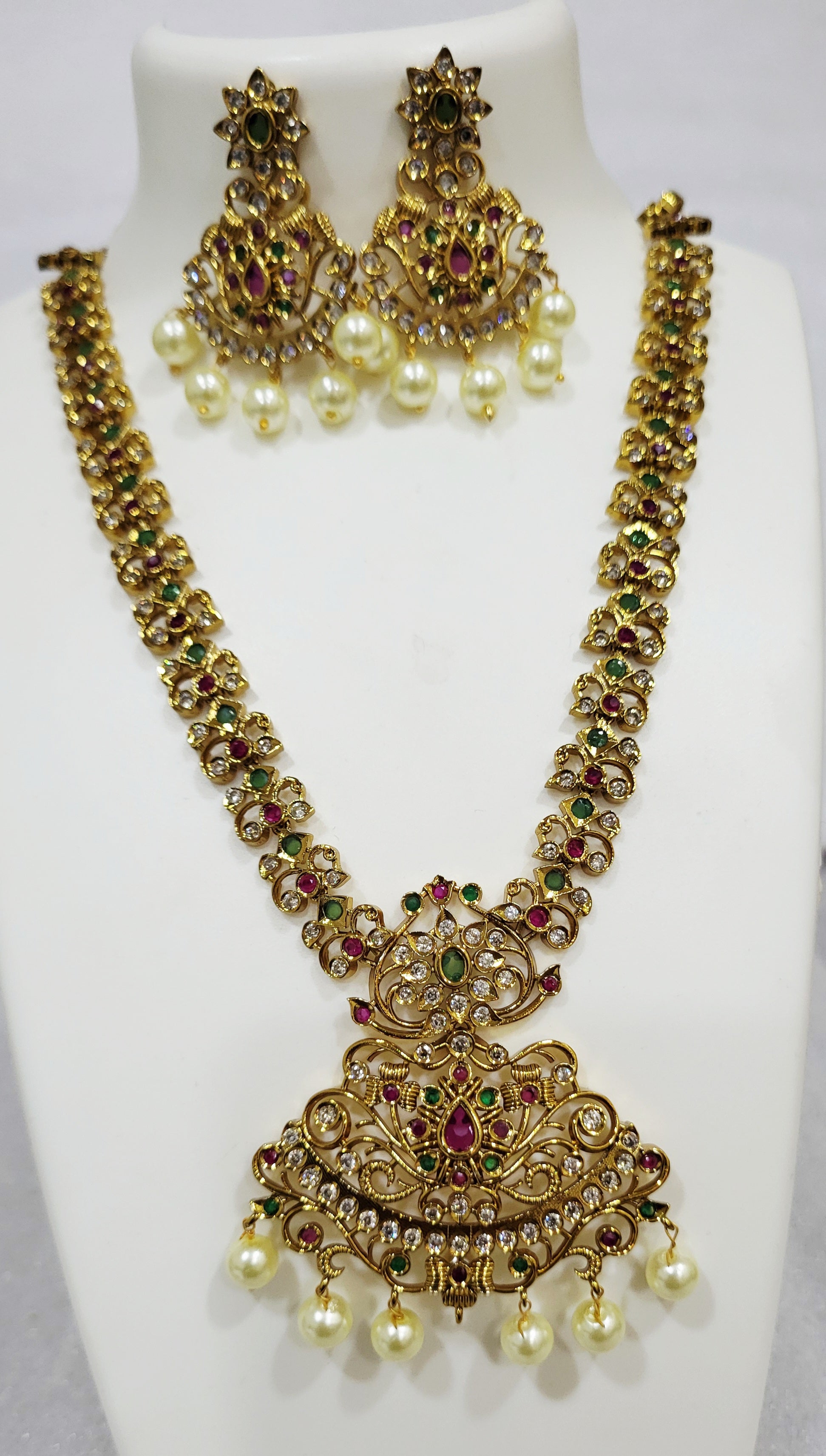Antique Chandrakor Long Necklace 30 Inches m482 482