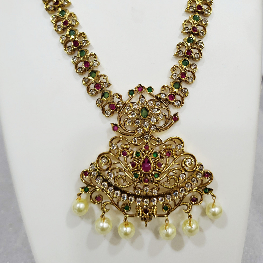 Antique Chandrakor Long Necklace 30 Inches m482 482