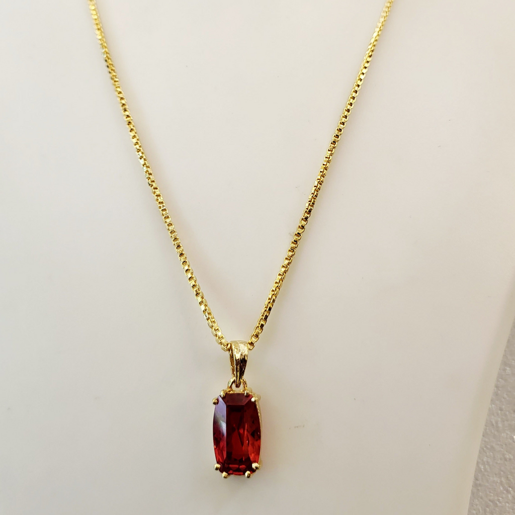 Orange Cut Stone Locket Set m626 626