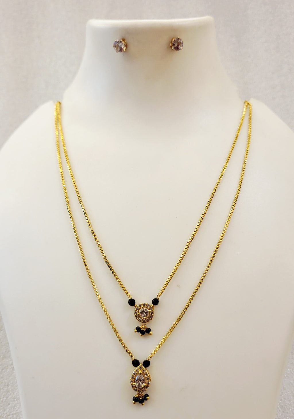 Delicate Two Layered AD Chain Mangalsutra m624 624