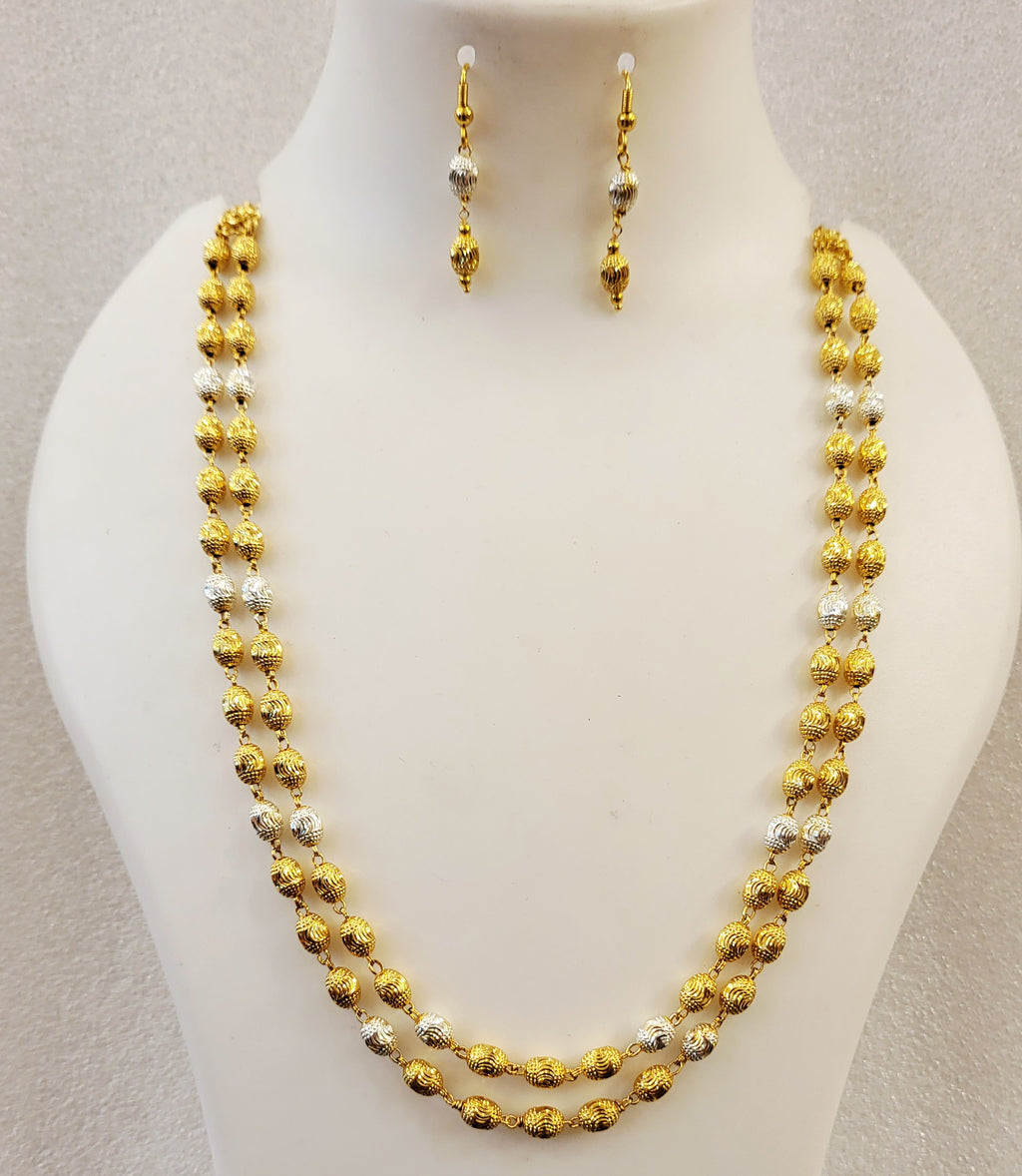 Mix Polish Oblong Beads Necklace Set m639 639