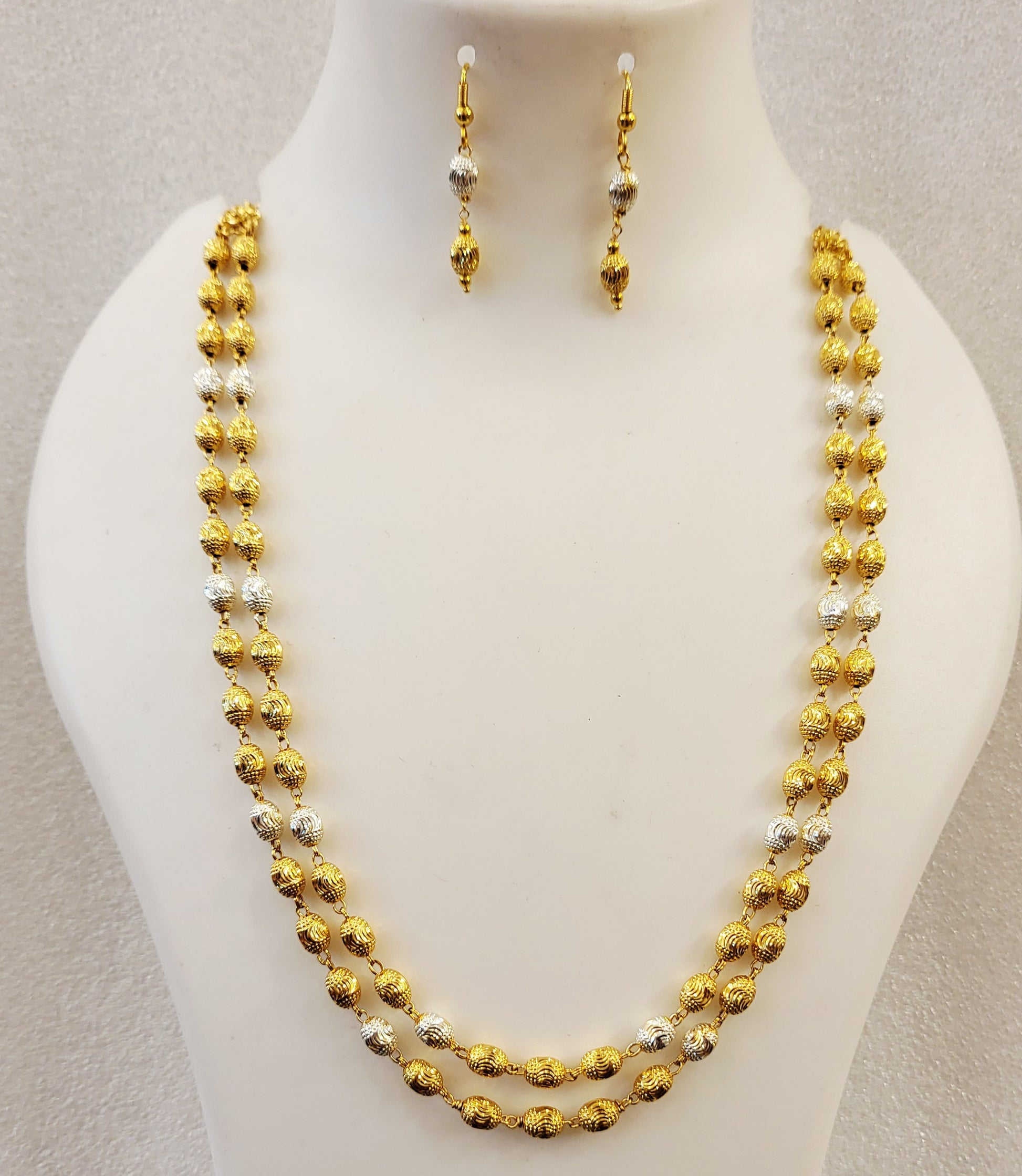 Mix Polish Oblong Beads Necklace Set m639 639