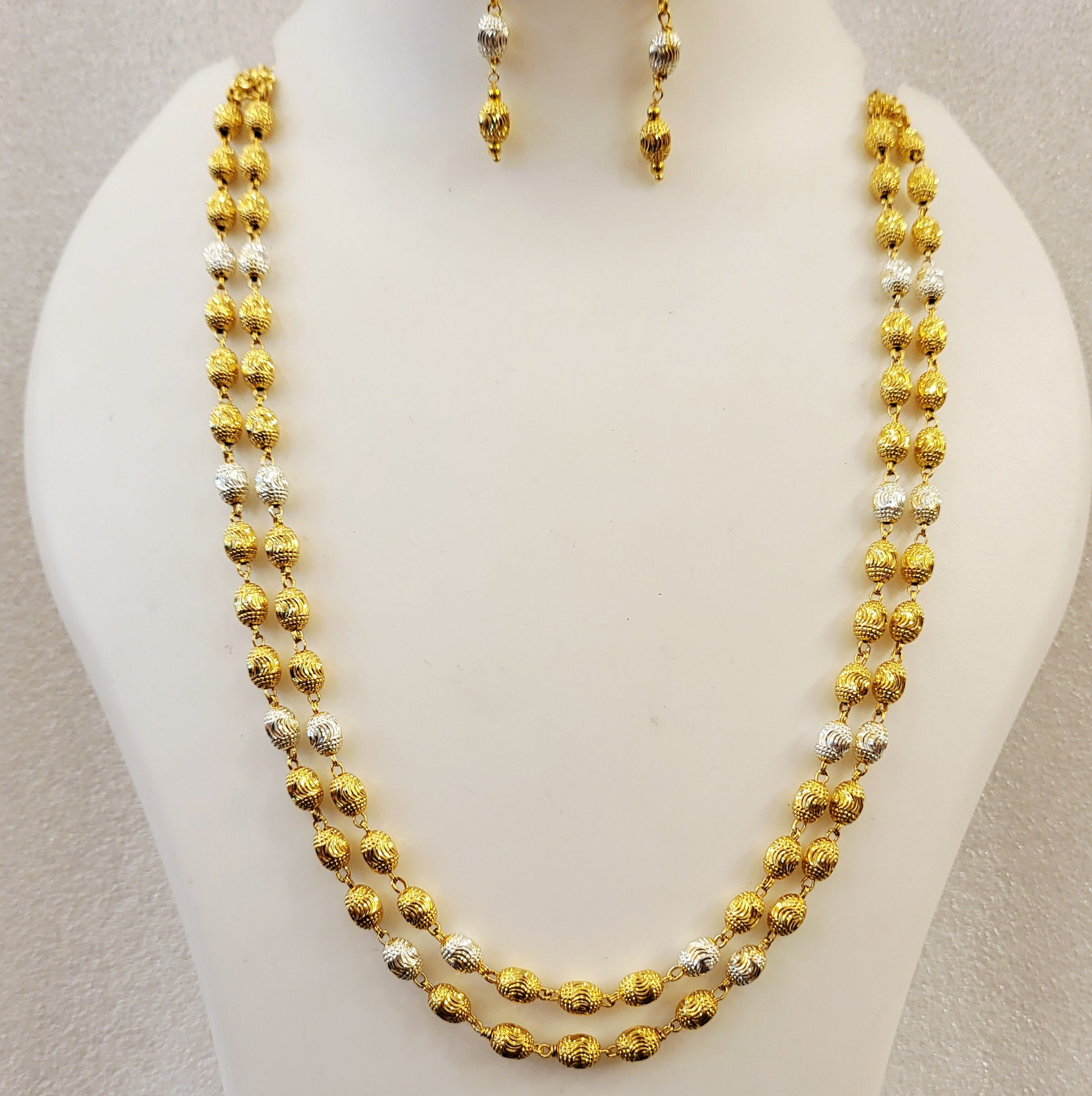 Mix Polish Oblong Beads Necklace Set m639 639