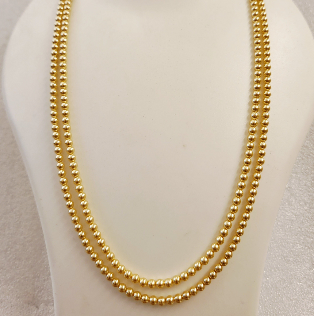 Exquisite Two Layered Pearls Necklace Set m636