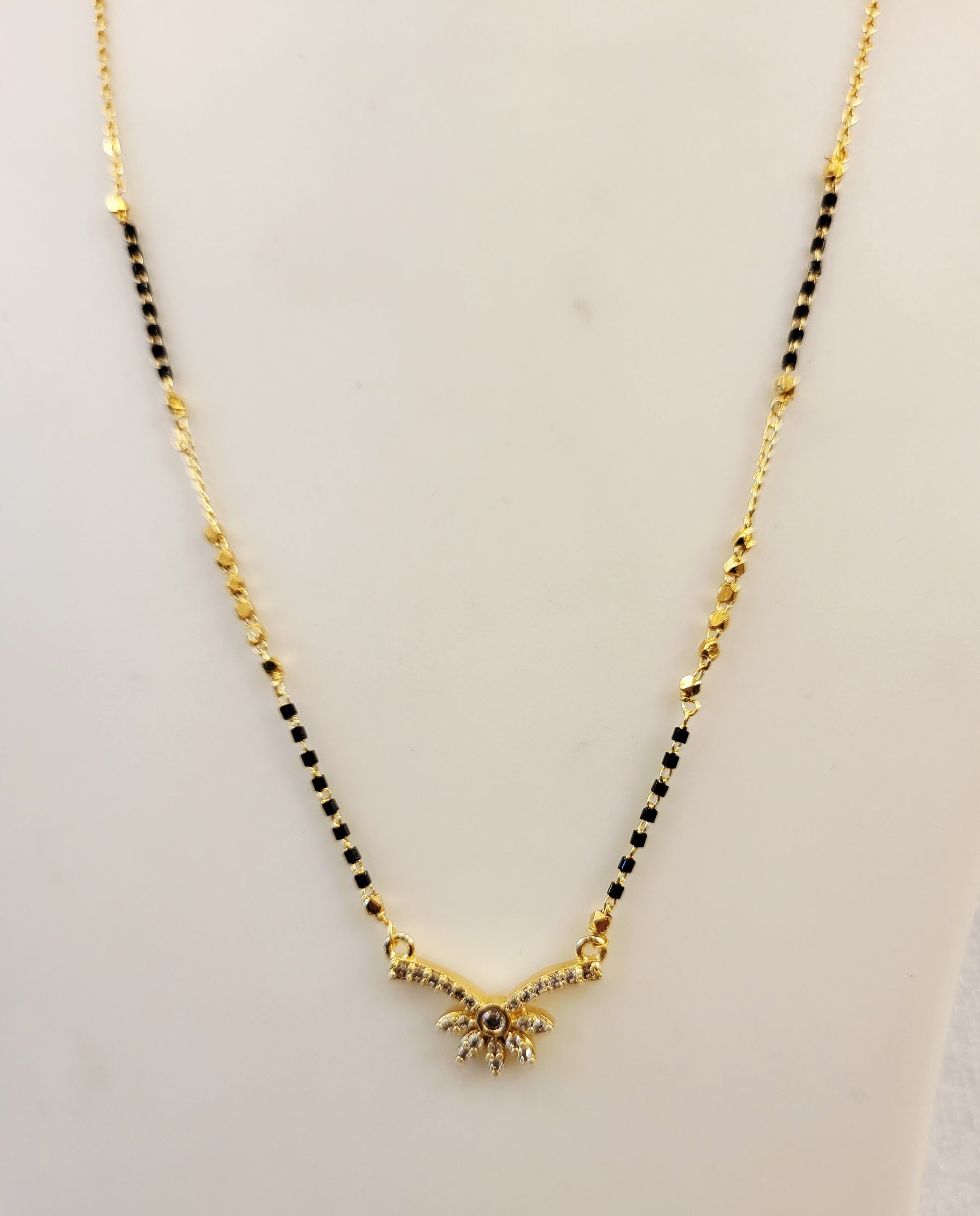 Delicate Pankha ( Fan) Pendant Mangalsutra m684 684