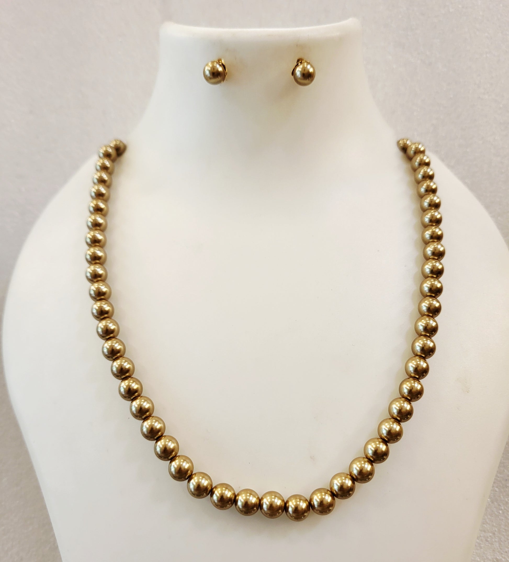 Large Golden Pearls Set m694 694