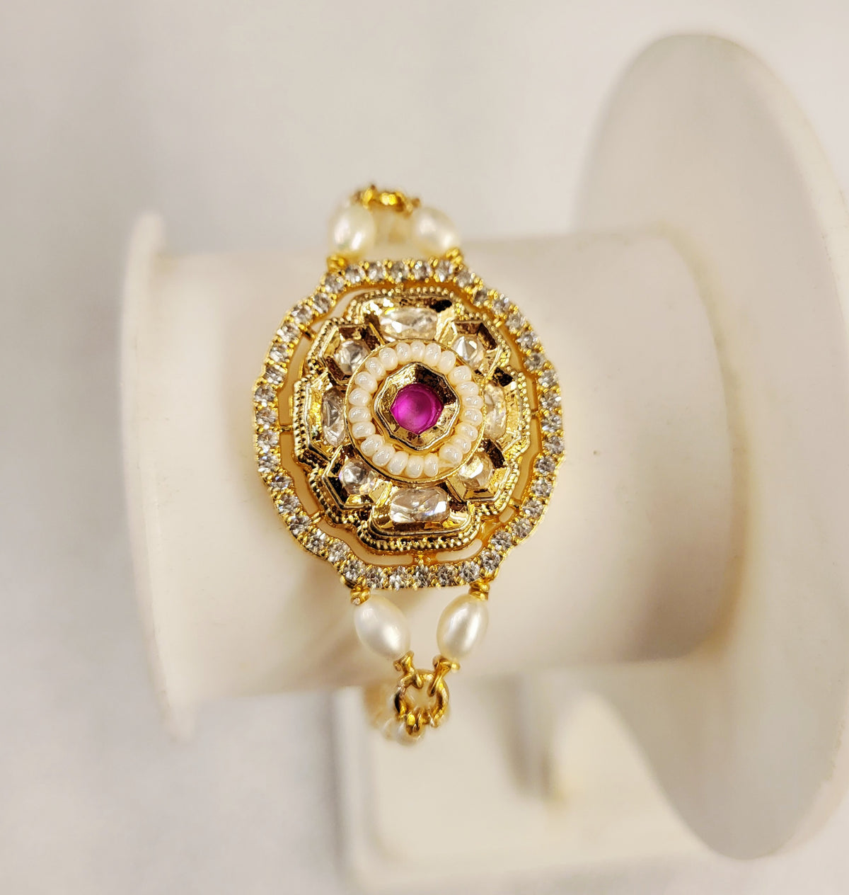 Red Stone Kundan Bracelet m786 786