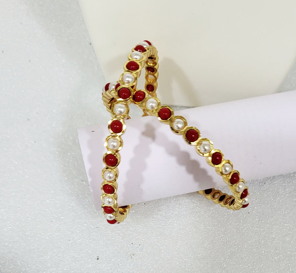 Moti Coral Setting Bangles m728 728