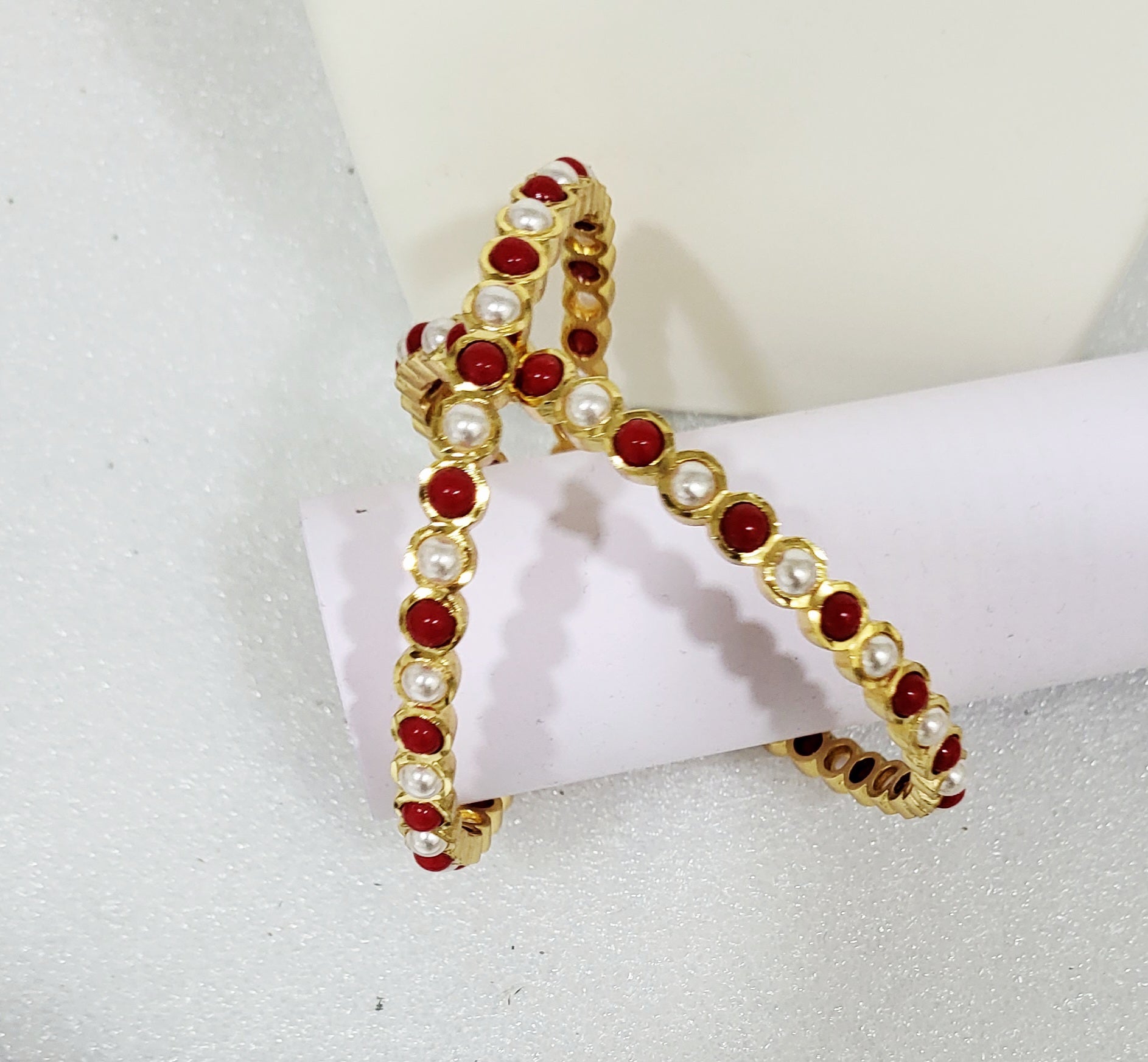 Moti Coral Setting Bangles m728 728