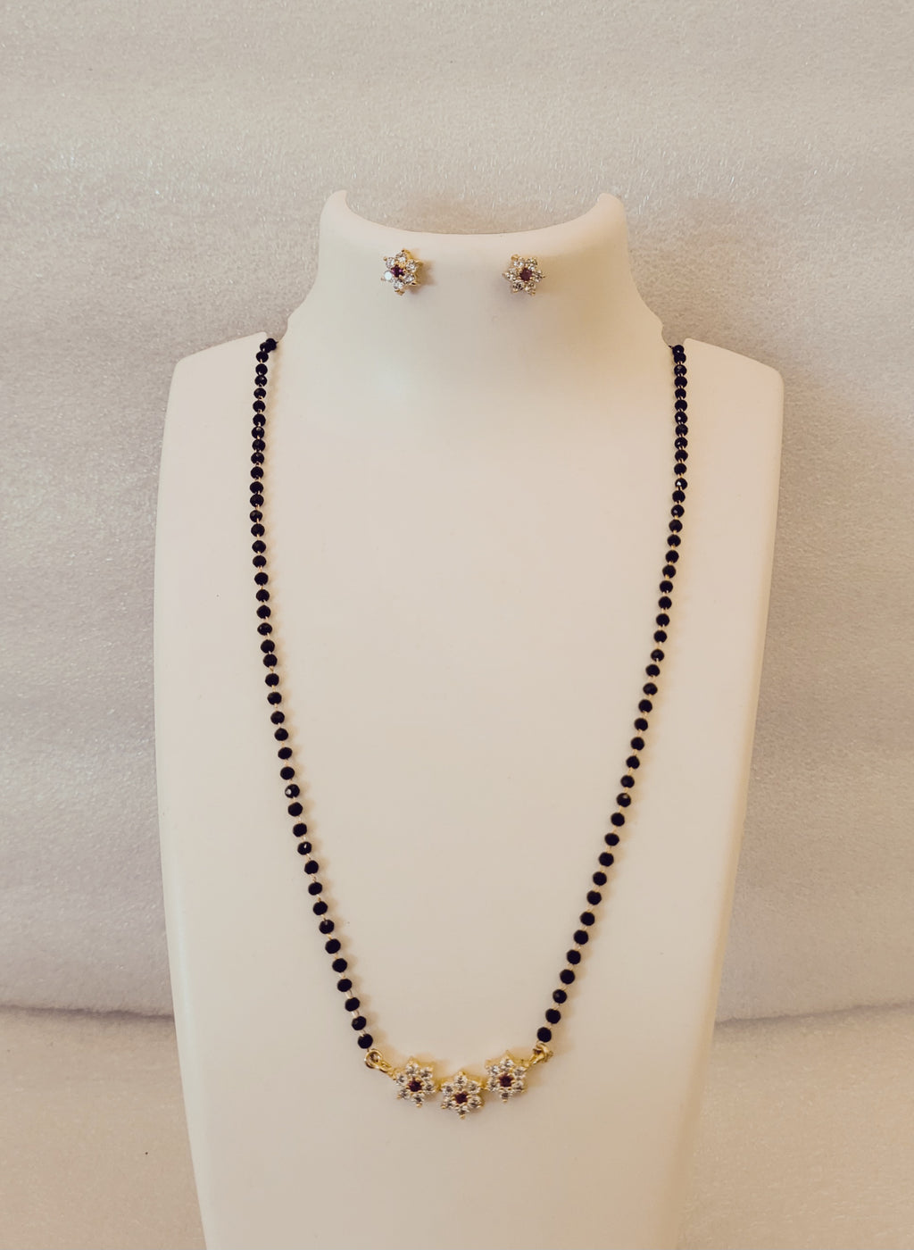 3 White Red Kudi Mangalsutra Set m785 785