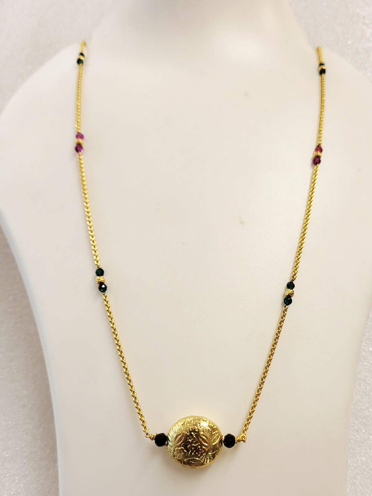 Flat Ball Long Chain Mangalsutra 34 Inches m788 788