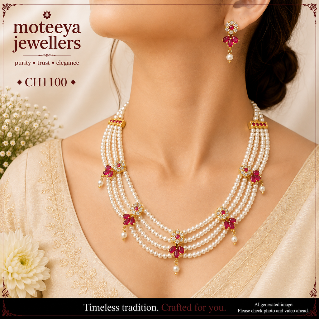 AD and pearl Choker CH1100