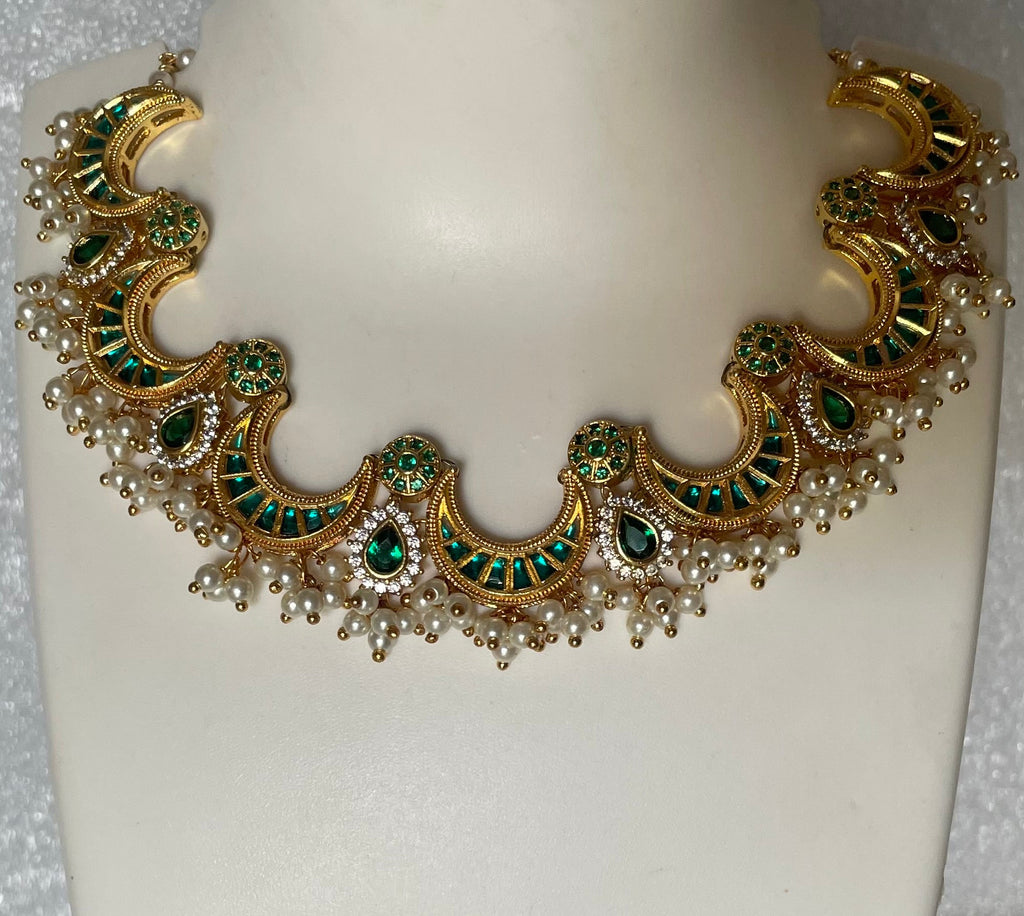Green Chandrakor Necklace N1162 1162