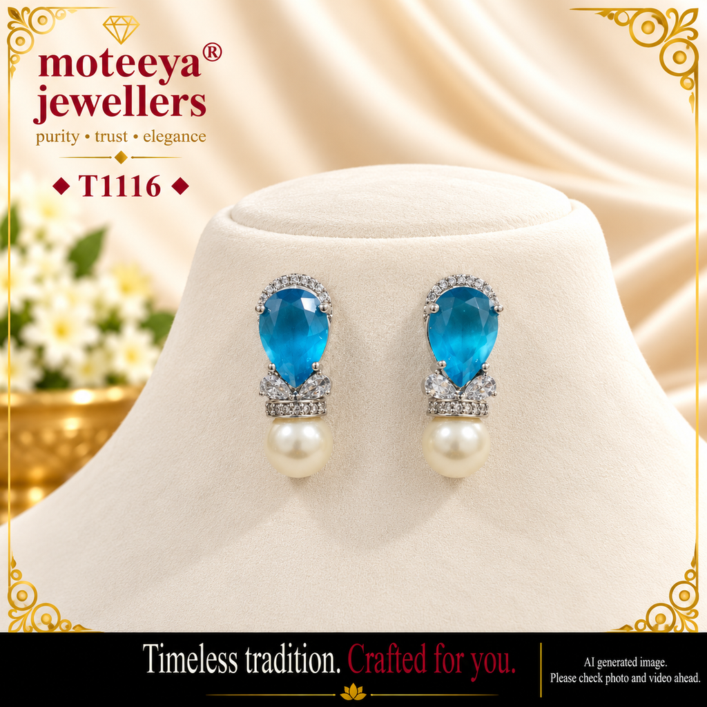 Drop shape stone earing T1116 1116