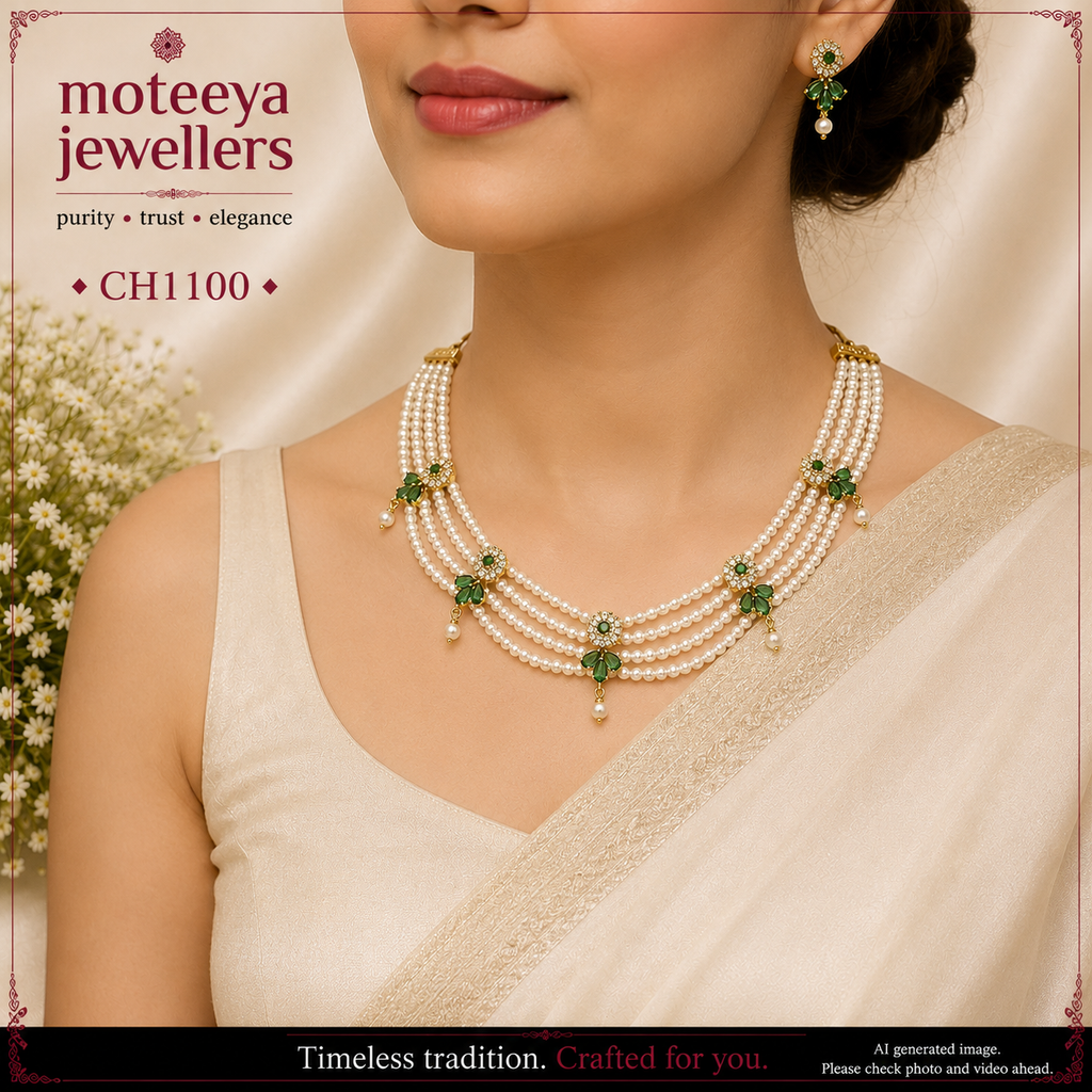 AD and pearl Choker CH1100