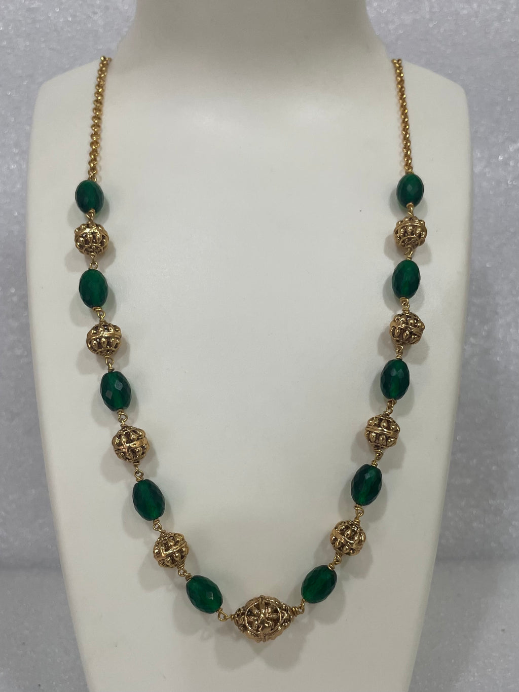 Chain Necklace with beads N1117 1117