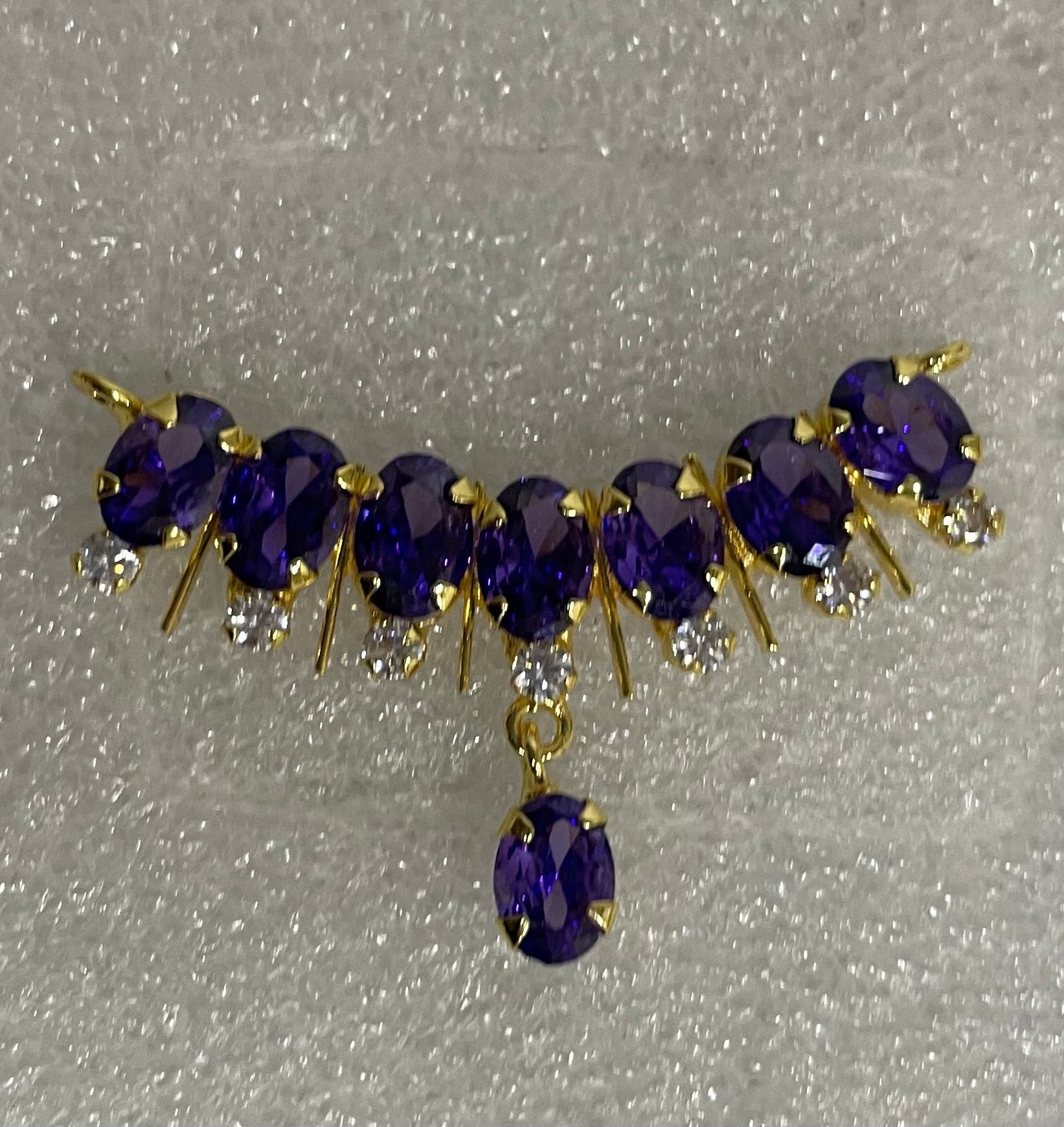Purple bar pendant set PR1109 1109