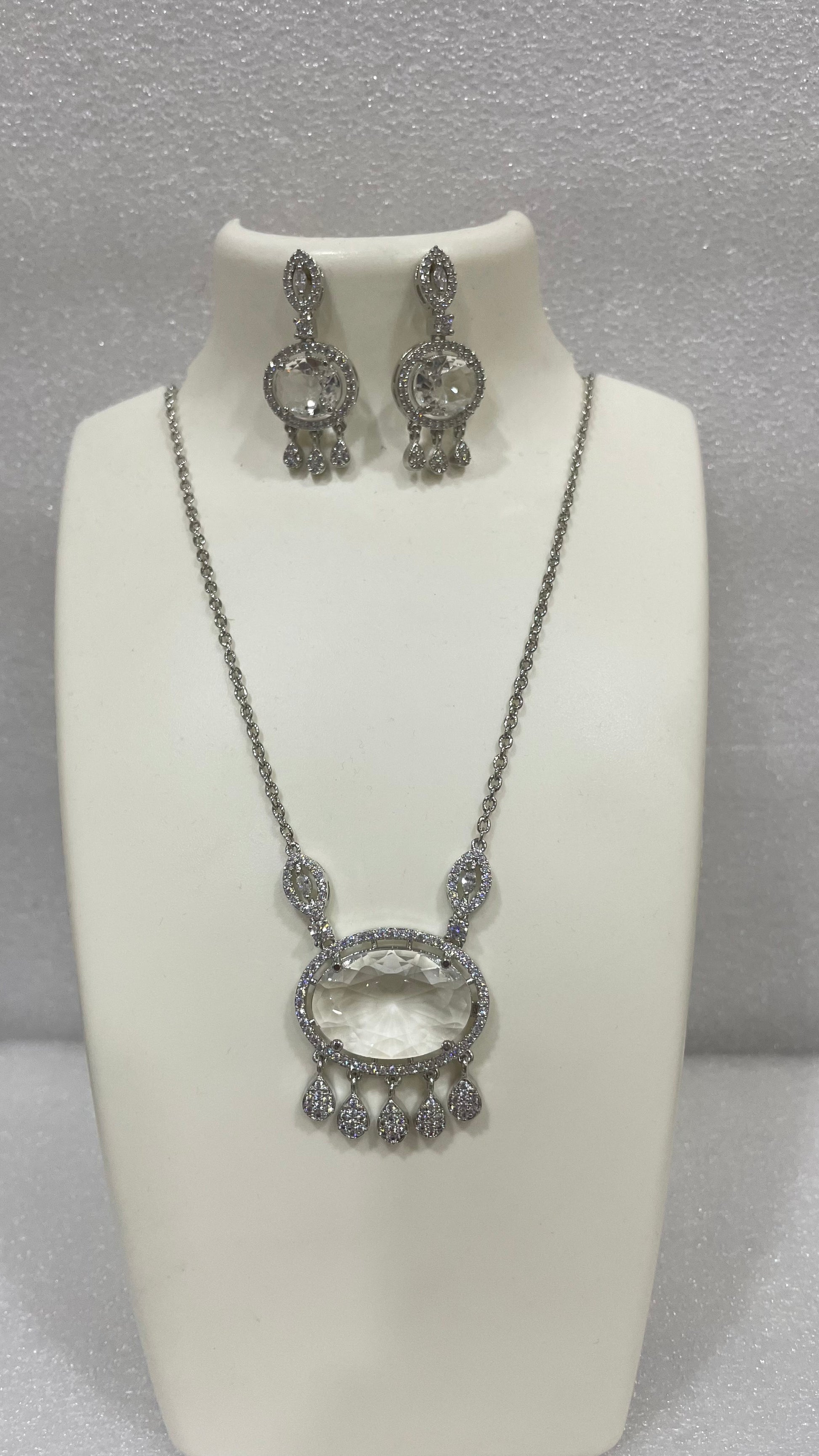 Transparent Oval locket set m328