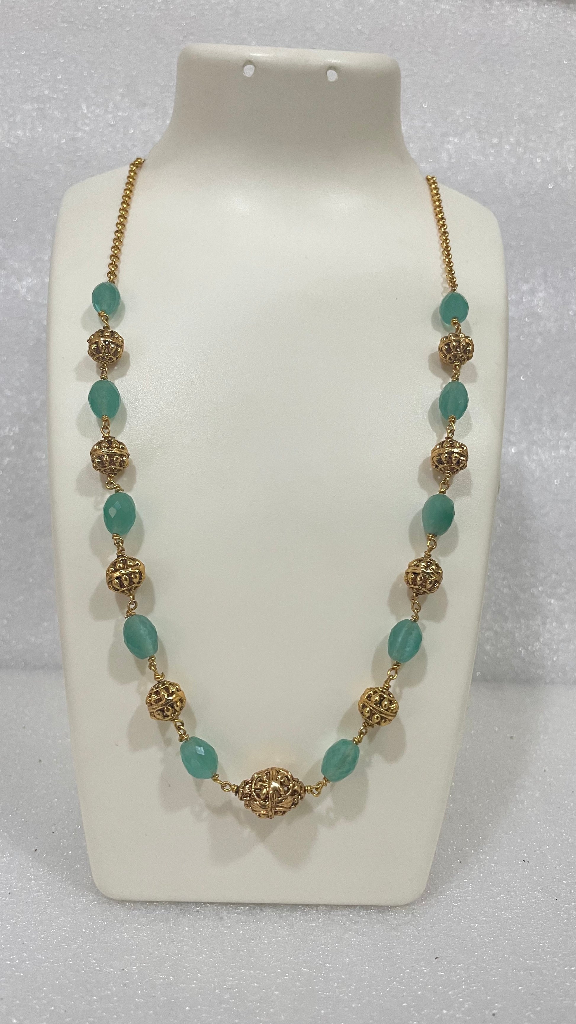Chain Necklace with beads N1117 1117