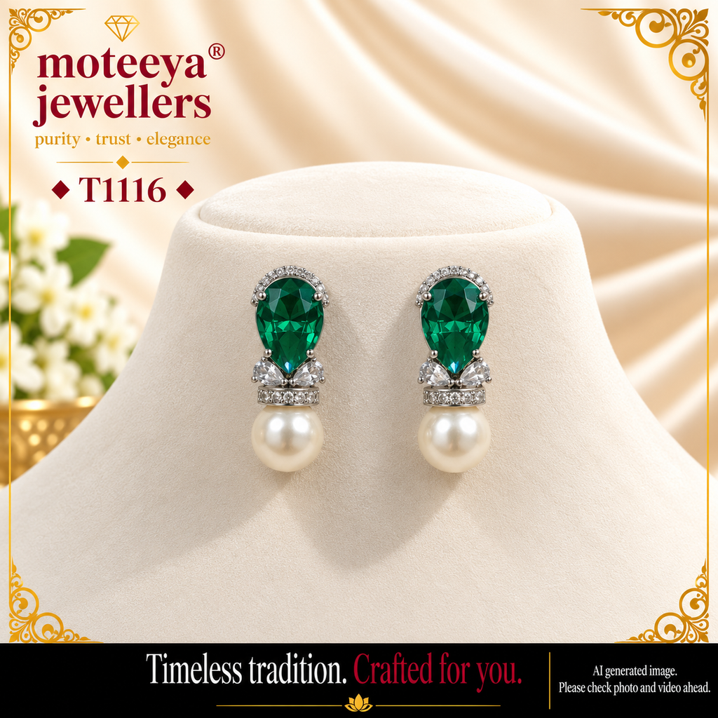 Drop shape stone earing T1116 1116