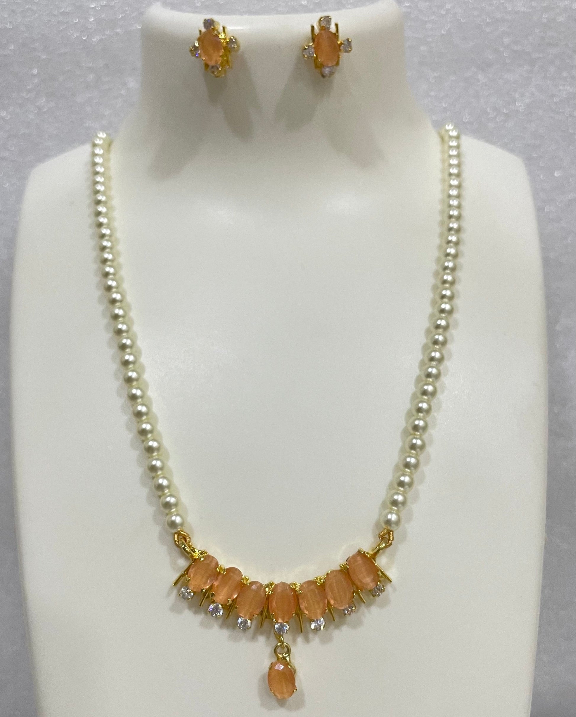 Orange bar pendant set PR1104 1104