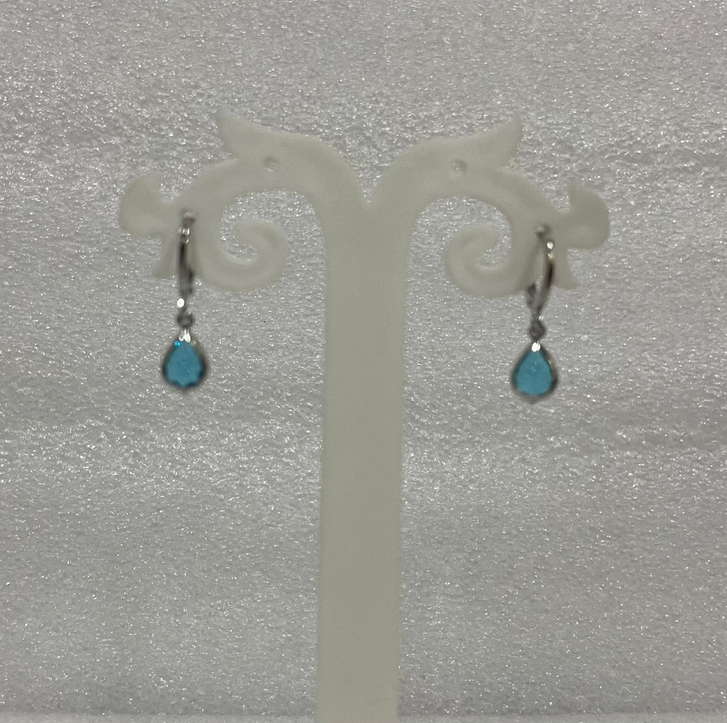 Silver earings with drops T1100 1100