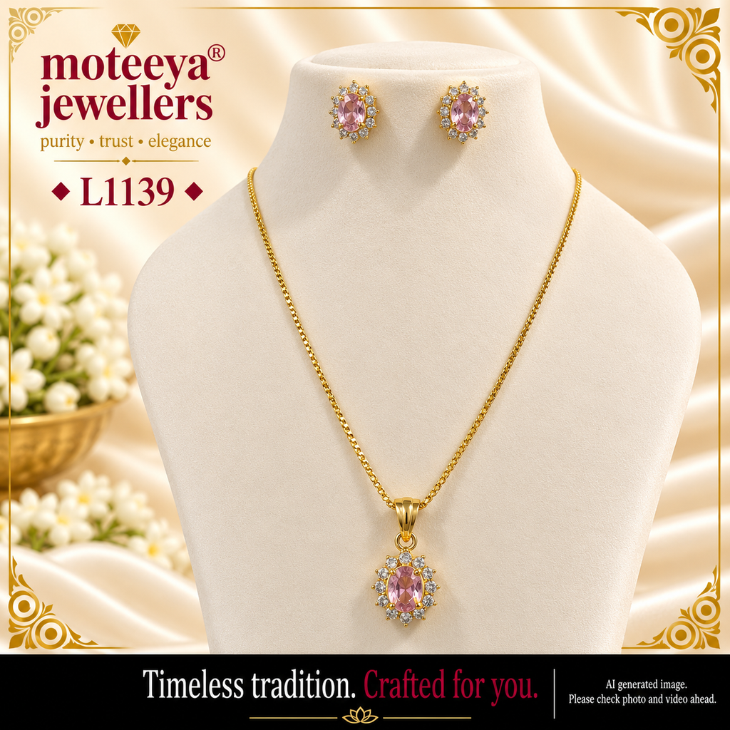 Single stone locket set L1139 1139
