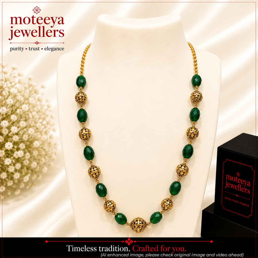 Chain Necklace with beads N1117 1117
