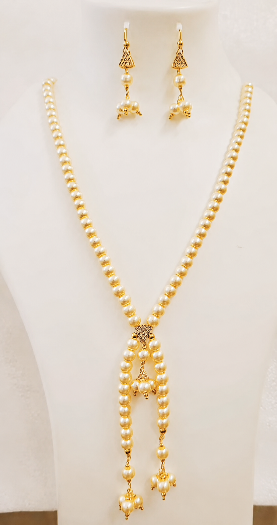 Yellowish fancy pearl necklace set m525 525