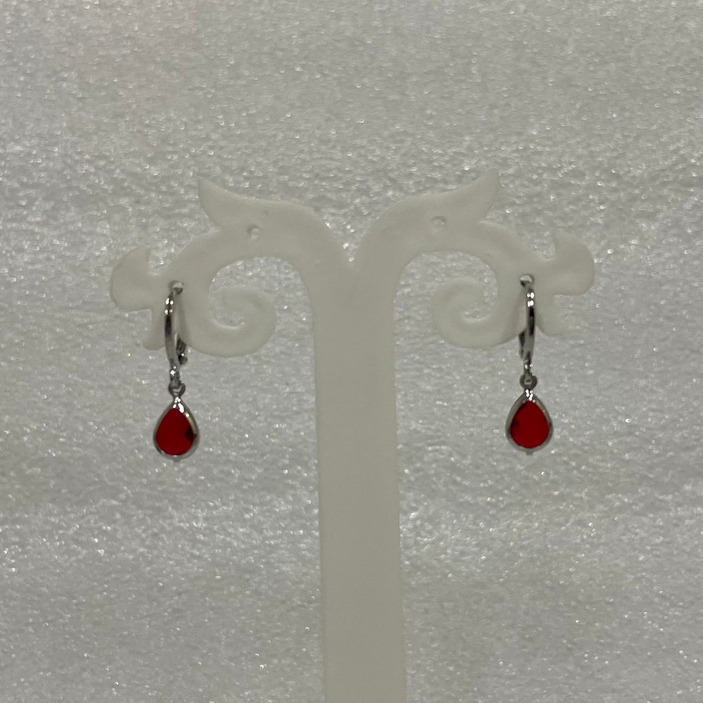 Silver earings with drops T1100 1100