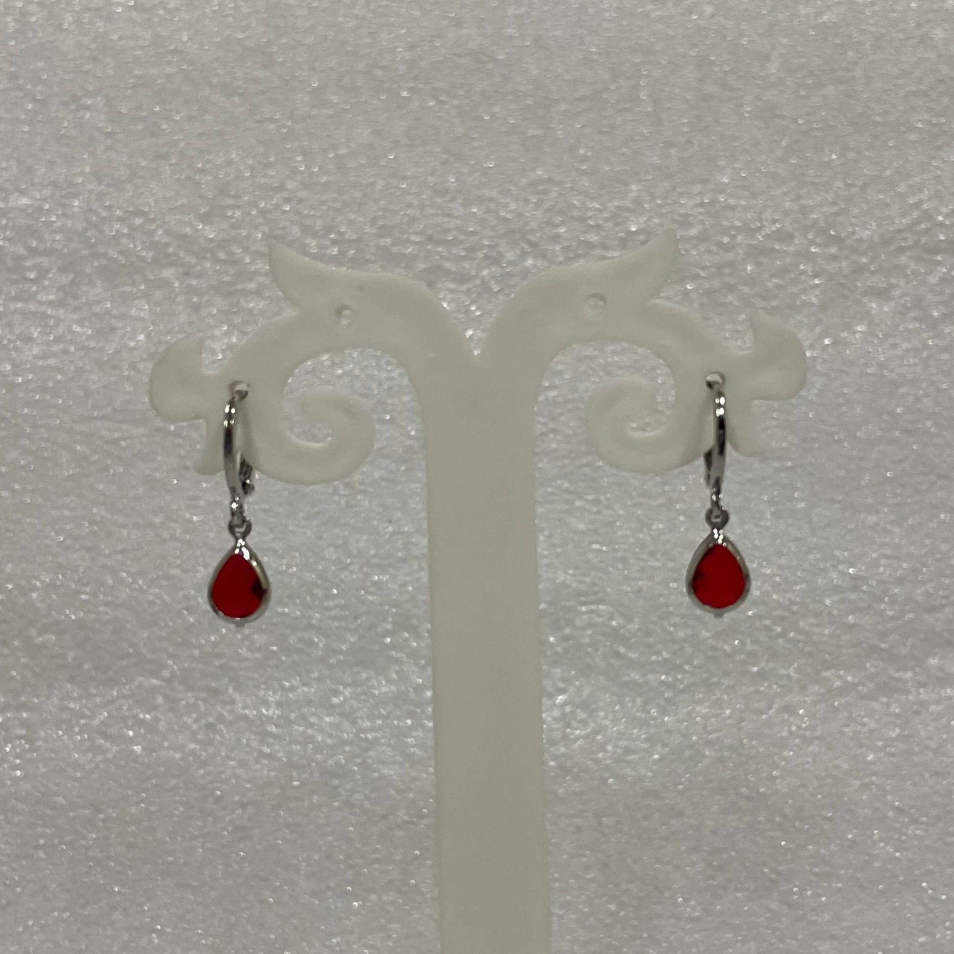 Silver earings with drops T1100 1100