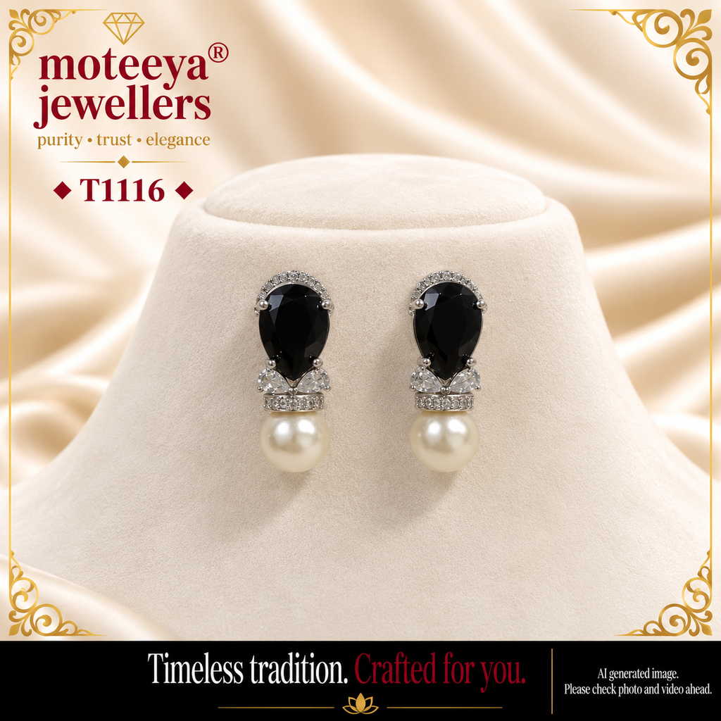 Drop shape stone earing T1116 1116