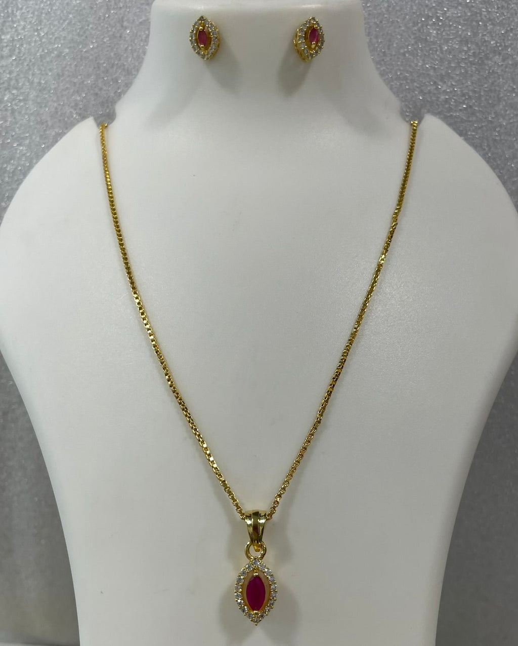 Single stone locket Set L1137 1137