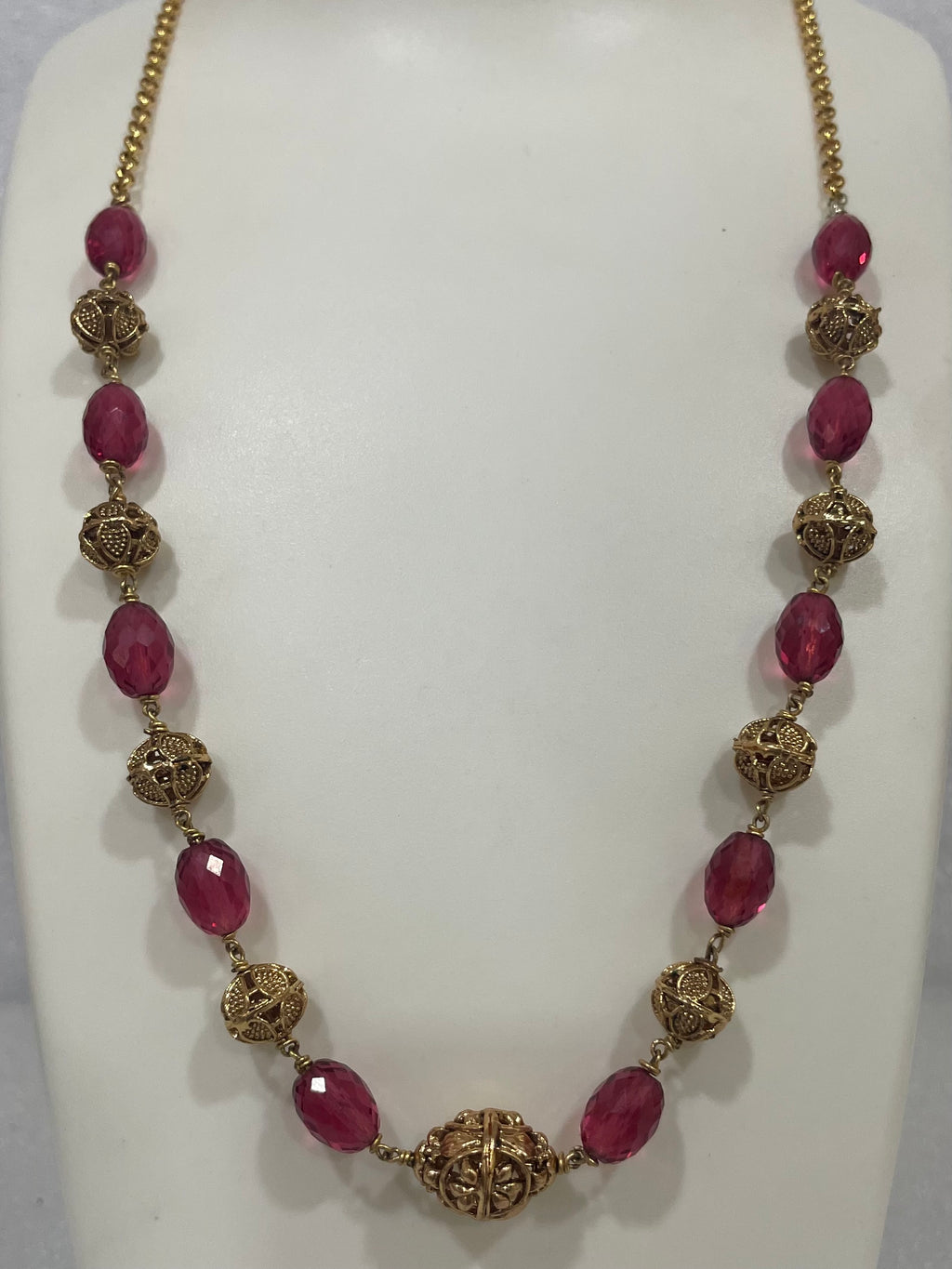 Chain Necklace with beads N1117 1117