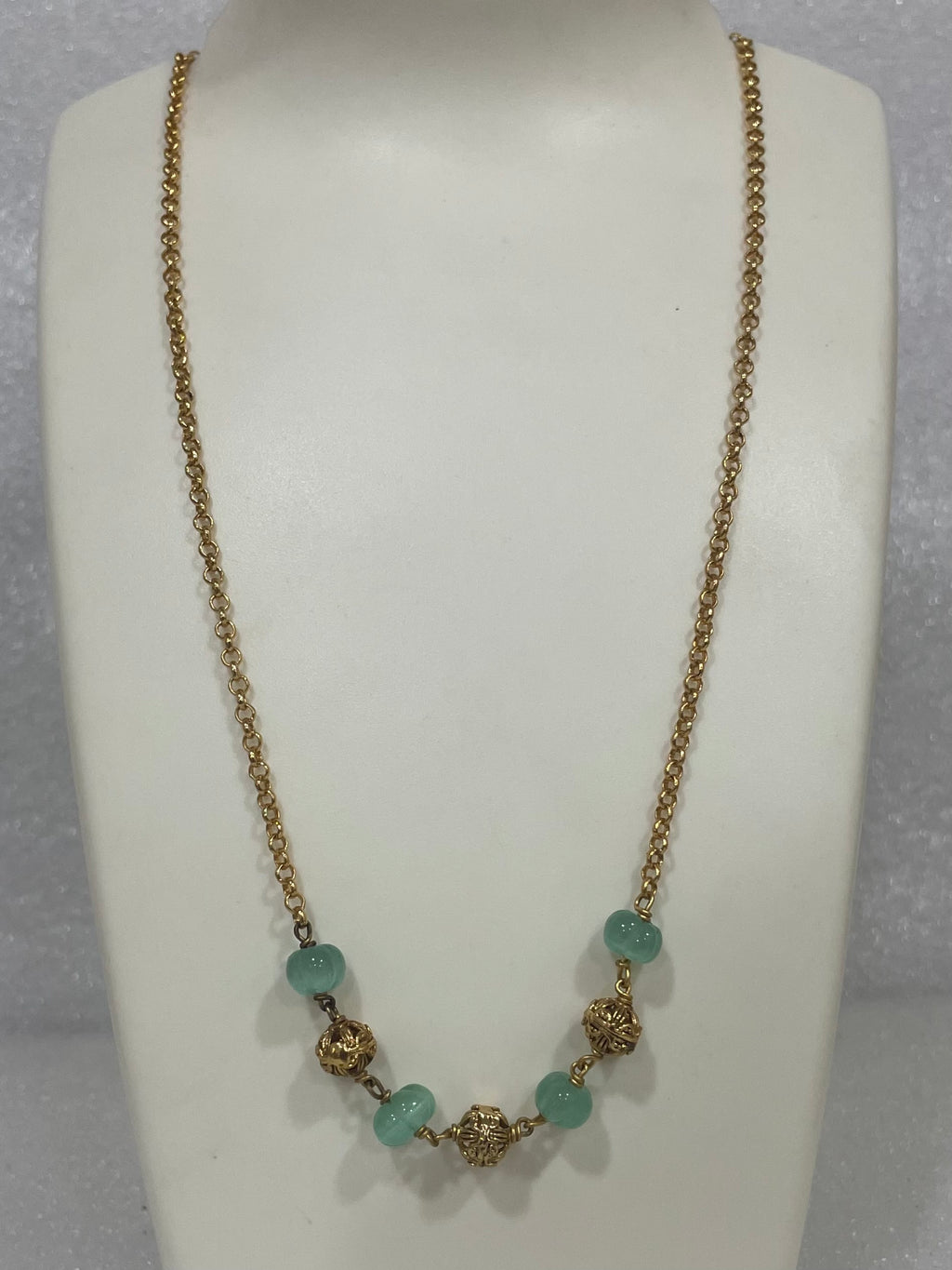 Green chain Necklace N1125 1125