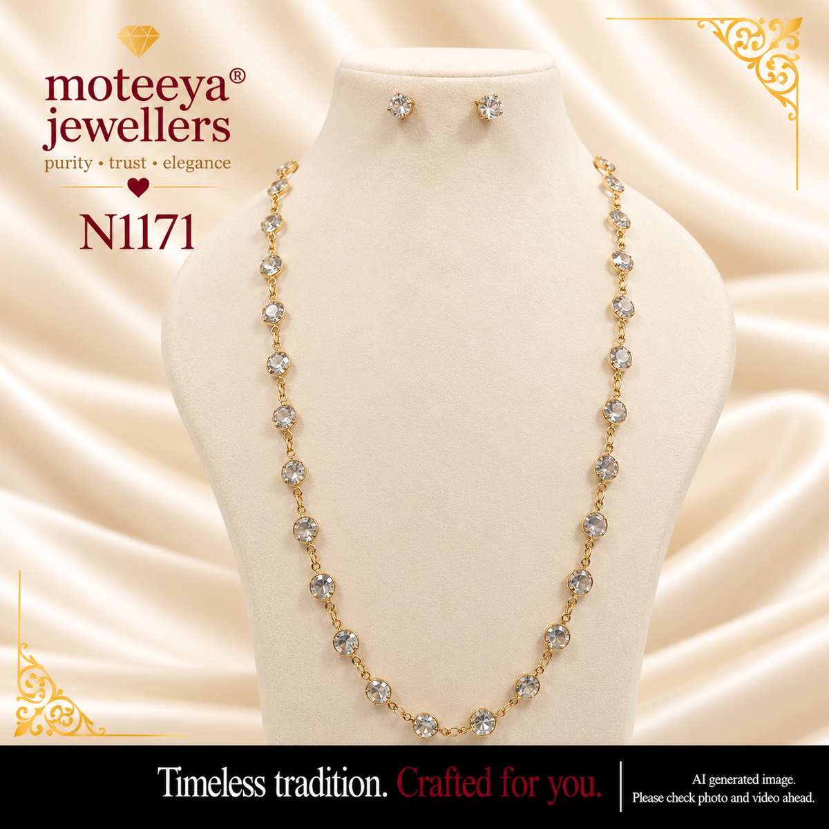 AD chain link necklace N1171 1171