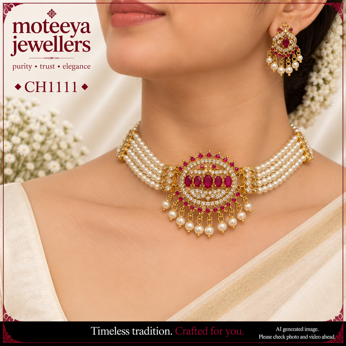 AD pearl sikka Choker CH1111