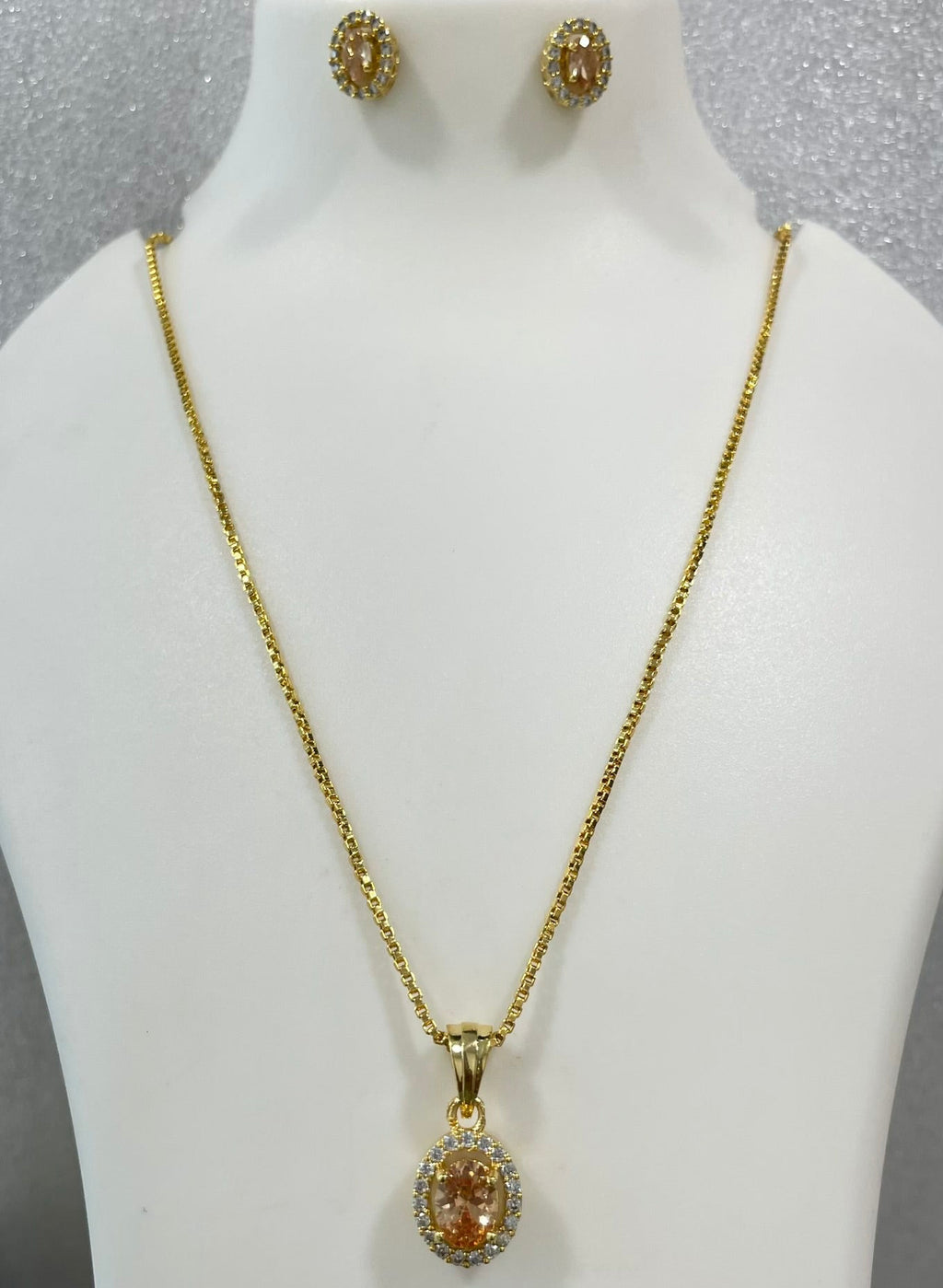 Single stone locket set L1140 1140